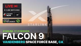 🔴 LIVE: SpaceX Starlink 17-27 Launch from Vandenberg! Falcon 9 + 25 Starlink Satellites