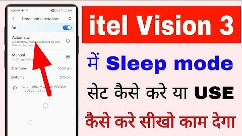 Itel vision 3 me sleep mode set/optimization kaise kare।how to set sleep mode in itel vision 3