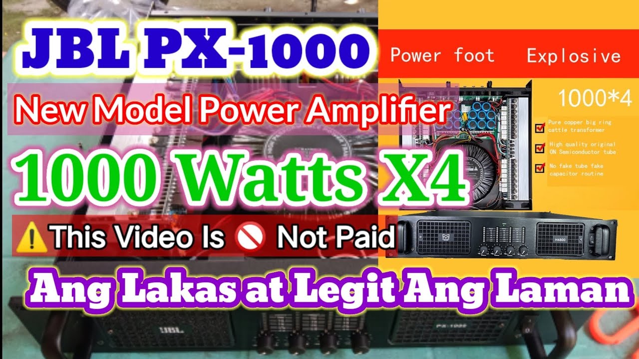 JBL PX1000 New Model Power Amplifier 4 Channel Ang Lakas at Legit Ang