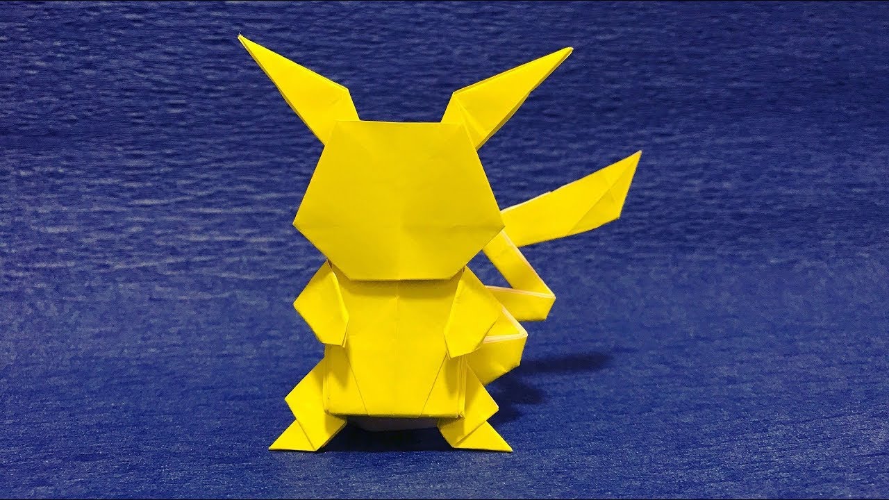 ポケモン折り紙 ピカチュウ さくb Pokemon Origami Pikachu Sakub Youtube