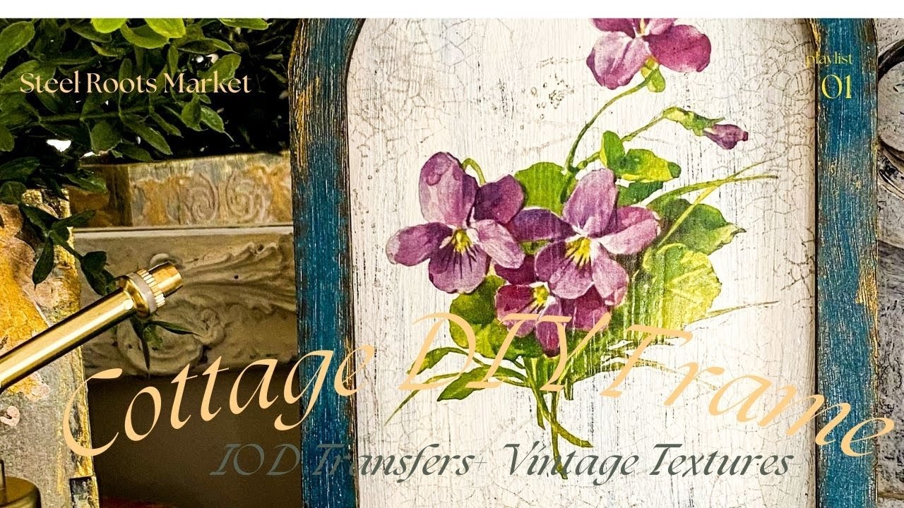 Full -Slow Crafting, IOD Catharina Transfer: vintage Cottage-Inspired Frame 