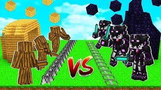 %100 GÜVENLİ AHŞAP EV VS %100 GÜVENLİ OBSİDYEN EV! 😱 - Minecraft