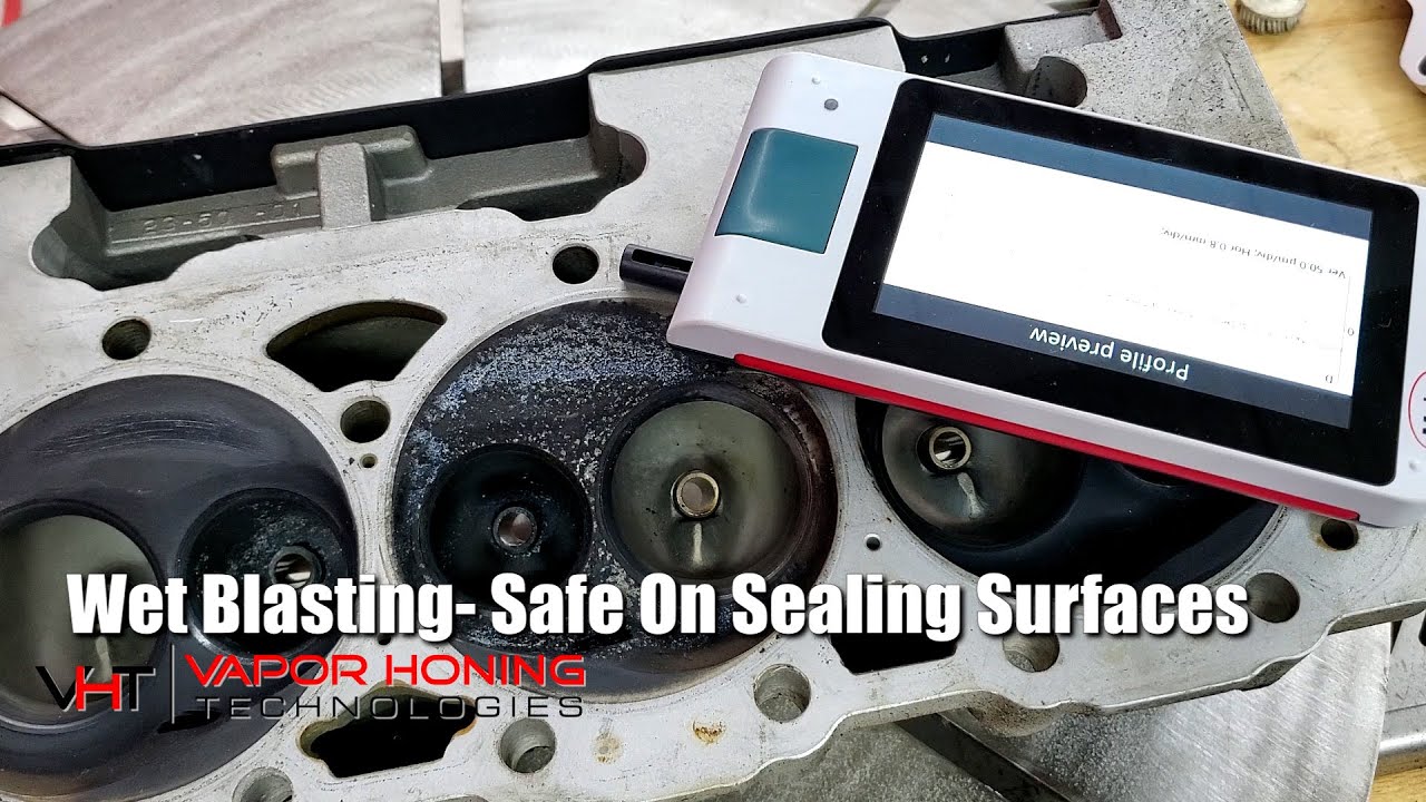 Wet Blasting Cylinder Head Safe on Sealing Surfaces Vapor Honing