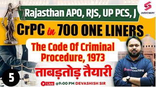 Complete CrPC in 700 one liners - 5 | Code of Criminal Procedure, 1973 I Devashish Sir