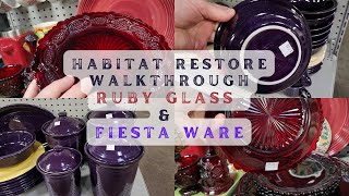 Habitat ReStore Walkthrough~ 💜Fiesta Ware💜 & ❤️Ruby Glass❤️ #shopping #thrifting #decor #vintage