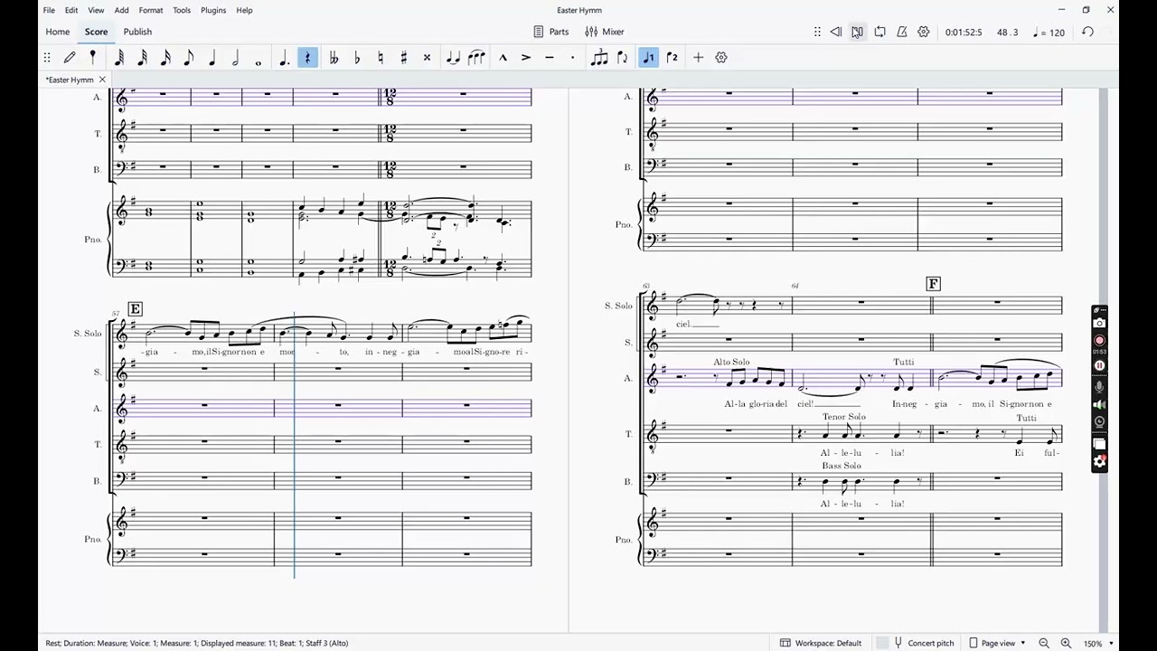 Easter Hymn from Cavallera Rusticana – Alto Practice Video