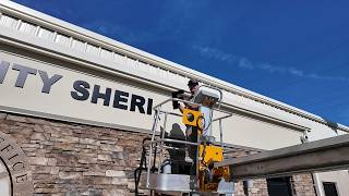 Installing New Building Letters &amp; Logo for the White County Sheriff's Office