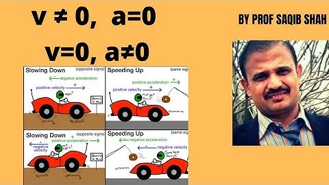 velocity is zero but acceleration is not zero. & acceleration is zero but velocity is not zero