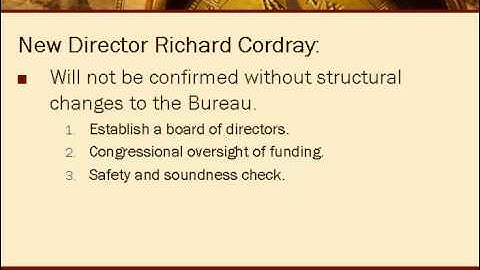 The Consumer Financial Protection Bureau: It