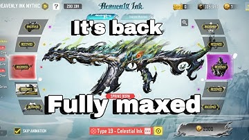 Mythic Type 19 - Celestial Ink is back fully maxed out + gameplay + loadout Cod Mobile