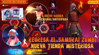 ¡FILTRÓ la MEJOR AGENDA SEMANAL DE FREE FIRE LATAM! SAMURAI ZOMBI TIENDA MISTERIOSA MP5 EVO & más 🔥