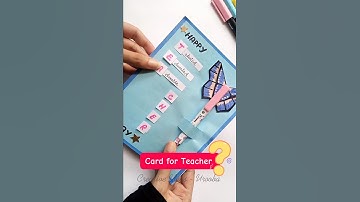 Happy teachers day card ❤️  easy diy card idea / Last minute teachers day card making at home