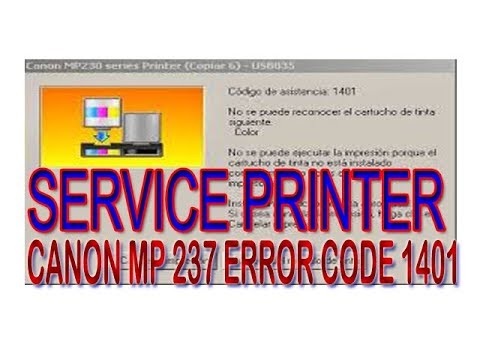 CARA SERVICE PRINTER CANON MP 237 ERROR  1401