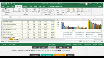 Hướng dẫn luyện thi MOS EXCEL 2016 - Gmetrix exam 1