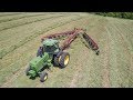 Custom Raking - Rhino RDF14 Wheel Rake & John Deere 4640 Dualled