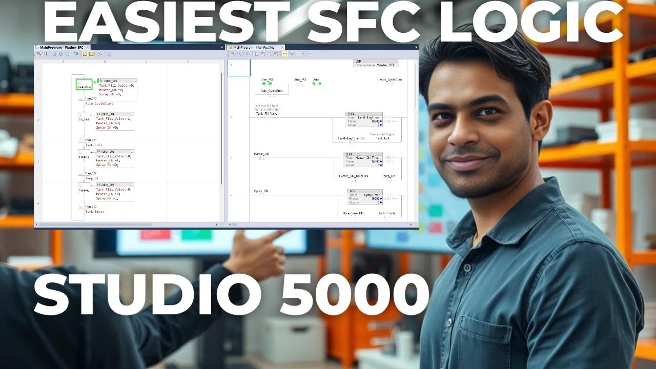 Studio 5000 SFC Tutorial: Parts Washer Fill → Heat → Spray - YouTube