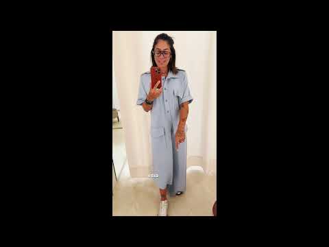 CHEMISIER ESTRUTURADA MILITAR - AZUL CLARO