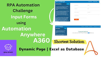 RPA Challenge - Input Forms | Automation Anywhere A360 | Excel as Database | Dynamic Page