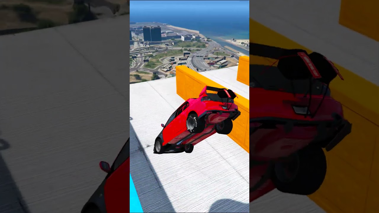 КАК ДАЛЕКО ПО ЯМАМ ПРОЕДЕТ МАШИНА В ГТА 5! РУССКИЕ ДОРОГИ В GTA 5! #shorts