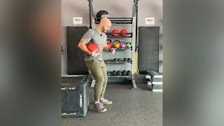 Isometric Rear Foot Elevated Split Squat w/Overhead Weight Transfer