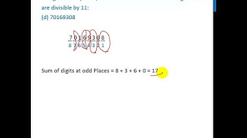 Ex 3.3, 4 (d) - Is 70169308 number divisible by 11, check using Divisibility Tests - Teachoo