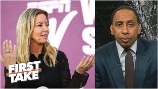 Jeanie Buss is completely wrong for denying Lakers' Anthony Davis pursuit - Stephen A. | First Take