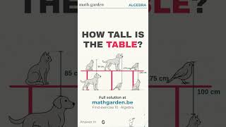 How Tall Is the Table | Visual Algebra Puzzle