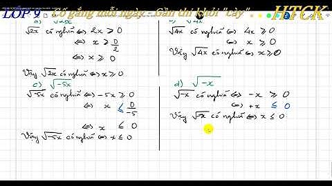 HTCK | LỚP 9 | #3 CĂN THỨC BẬC HAI | ĐIỀU KIỆN XÁC ĐỊNH