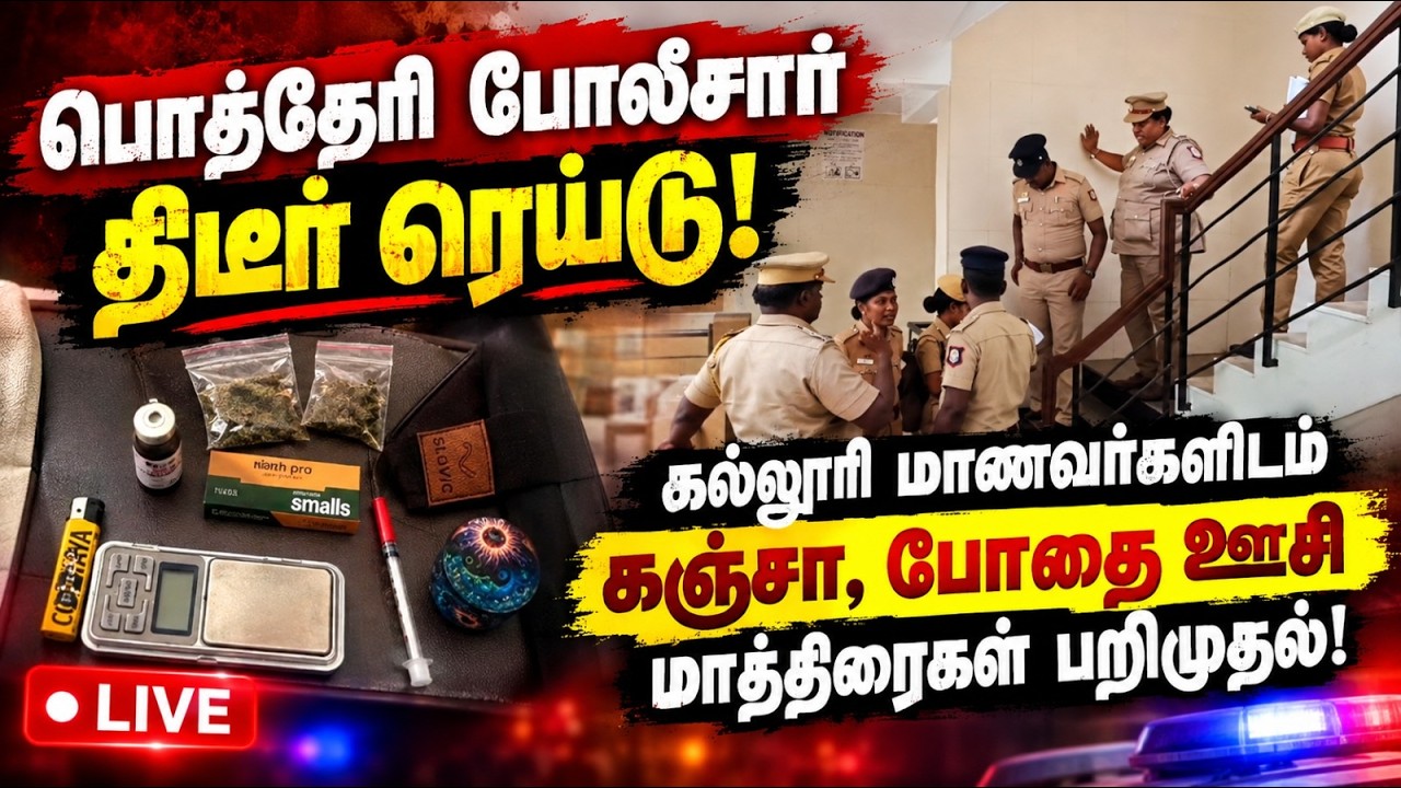 🔴LIVE : பொத்தேரி கல்லூரி மாணவர்கள் தங்கும் அபார்ட்மென்டில் திடீர் ரெய்டு!