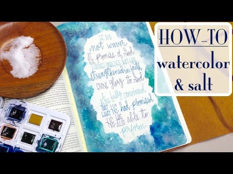 Bible Journaling HOW-TO: Watercolor & Salt (Romans 4:20)