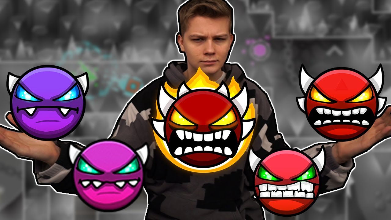 BEATING A DEMON OF EVERY DIFFICULTY | Geometry Dash - YouTube
