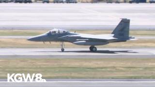 F-15 makes emergency landing at Portland International Airport