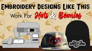 How To Hoop & Embroider Beanies The Easy Way We Make Hatscaps Too .Neverdenyme