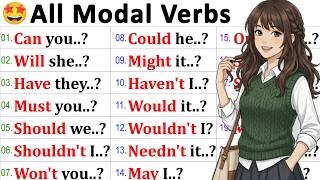 English grammar model verbs can, could, should must need may might learn basic English for beginners