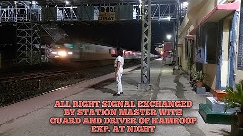 ARS EXCHANGED BY STATION MASTER AND GUARD DRIVER OF KAMROOP EXP WHILE PASSING THROUGH JIRAT STATION.