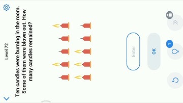 Easy Game Level 72 || Ten Candles Were Burning In The Room, Some Off Them Were Blown Out,