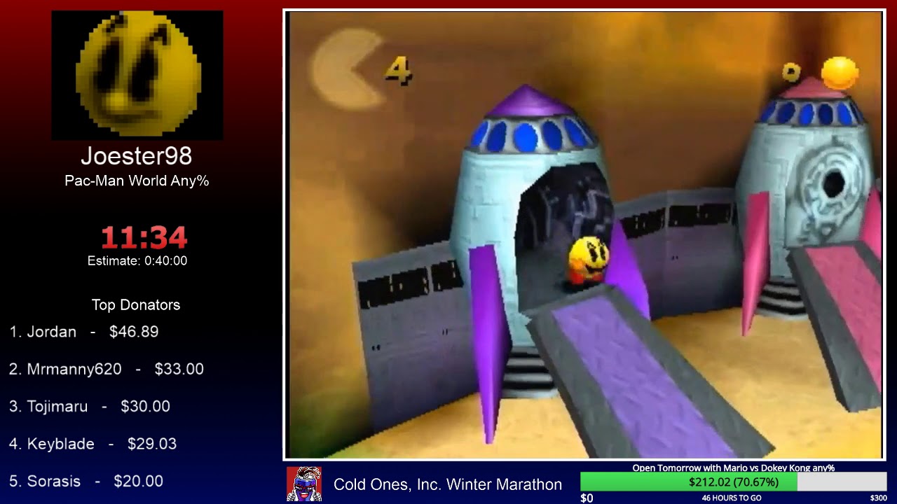 Cold Ones, Inc. Winter Marathon 2017 | Pac-Man World Any% by Joester98