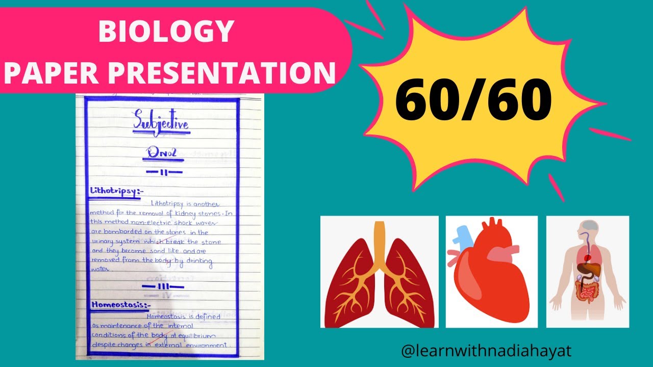 biology paper presentation 1st year