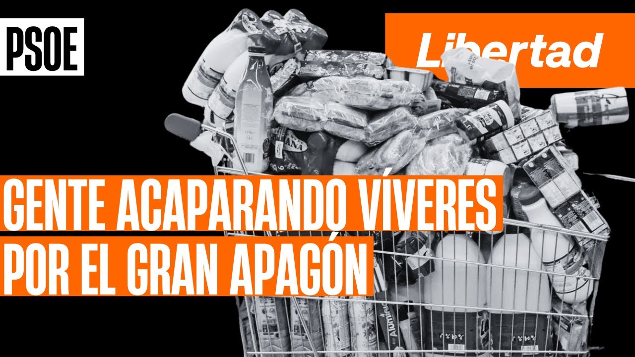 Gente acaparando víveres por el gran apagón - YouTube