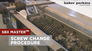Baker Perkins SBX Master™ Twin Screw Extruder: Screw Change Procedure