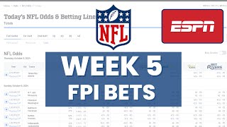 NFL Week 5 2024 | ESPN FPI +EV Bets | Spread and Total Bets