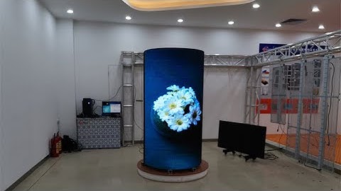 Cylinder LED screen easy installation for Pillar round shape indoor outdoor LED display- IKE Visual