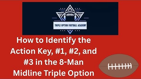 How to Identify the Action Key, #1, #2, and #3 in the 8-Man Midline Triple Option