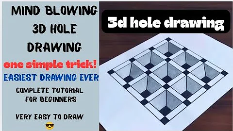 How to Draw a Realistic 3D Hole on Paper | Step by Step Optical Illusion Art