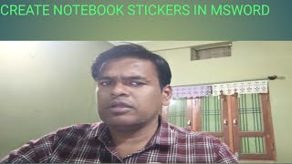 How to create Notebook stickers in Msword
