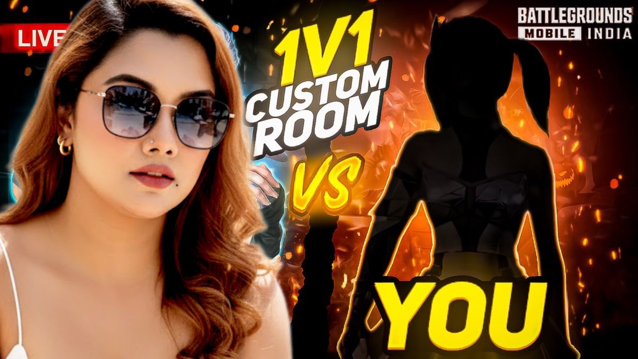 1 v 1 ROOM BGMI🔥RANK PUSH GAMEPLAY ✅JAGUAR GIRL IS LIVE ❤️JOIN EVERYONE ✌️#bgmi #yt #livestream