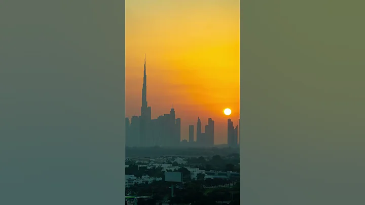 Sunset in Dubai 🇦🇪 🔥  #travel #shorts #dubai #timelapse