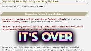 NO NEW EVENTS AFTER 6TH ANNIVERSARY! END OF SERVICE COMING IN 2024?! Danmachi Memoria Freese