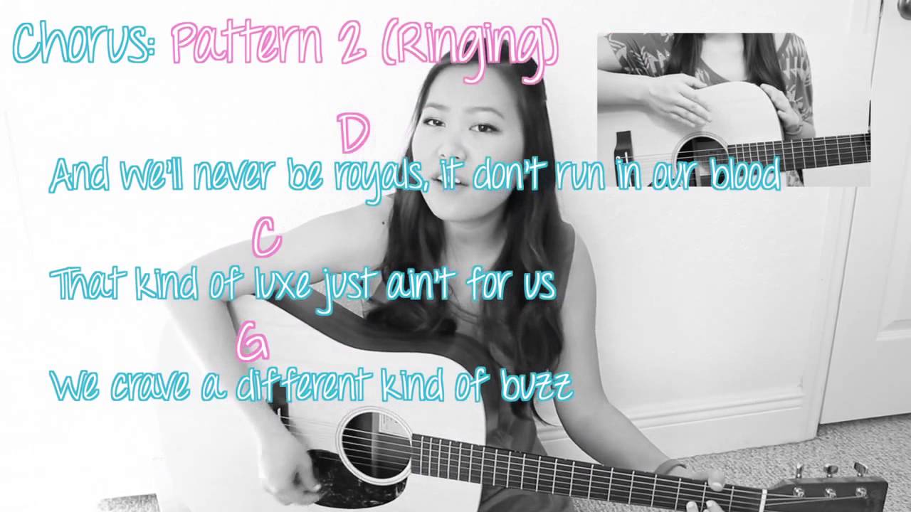 Royals Lorde EASY Guitar Tutorial Chords No Capo! online video cutter