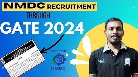NMDC Recruitment Through GATE 2024 ||Executive Trainees|| #gate2024 #gatetalk #vinod_sahu